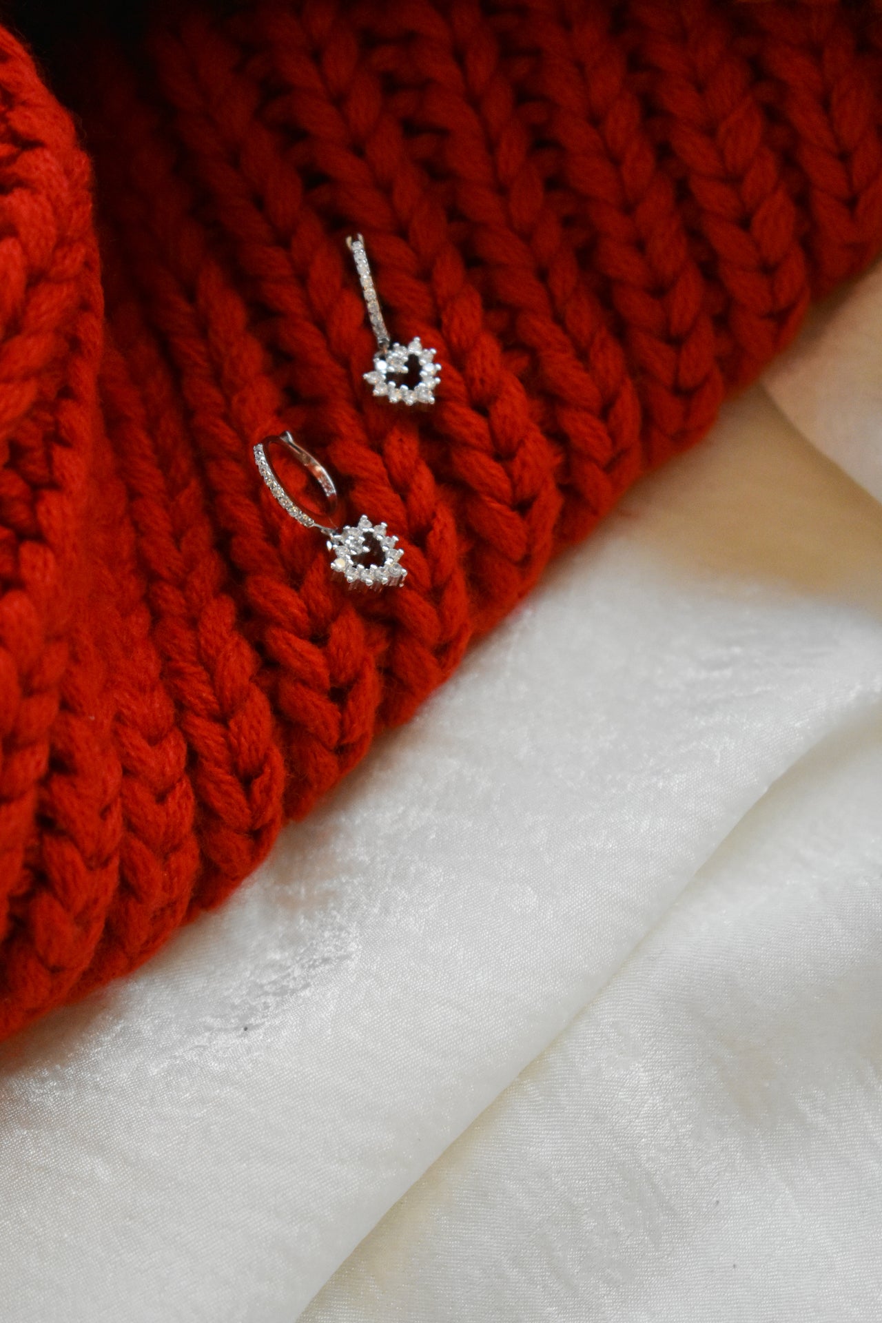 Heart of diamond hoops