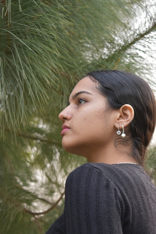 Heart of diamond hoops